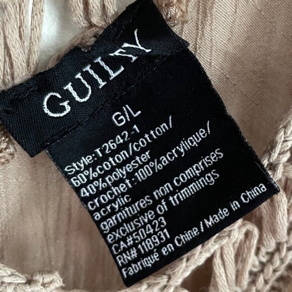 Taupe Crochet Fringe Tank Top - Picture 7 of 9